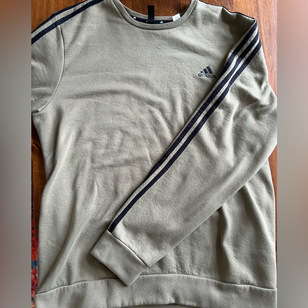 Adidas 3-stripes crew neck sweatshirt